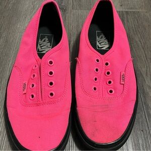 VANS Neon Pink and Black Shoes